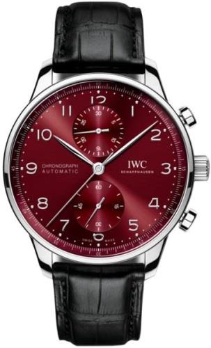 IWC Herrklocka IW371616 Portugieser Röd/Läder Ø41 mm