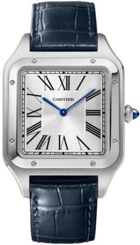 Cartier Herrklocka WSSA0032 Santos Dumont Silverfärgad/Läder
