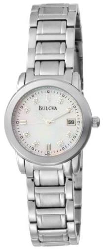 Bulova Damklocka 96P107 Vit/Stål Ø26 mm