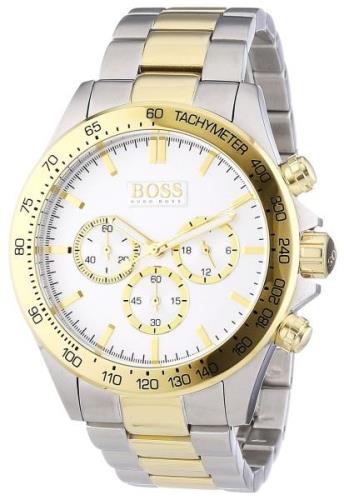 Hugo Boss Herrklocka 1512960 Ikon Vit/Gulguldtonat stål Ø44 mm