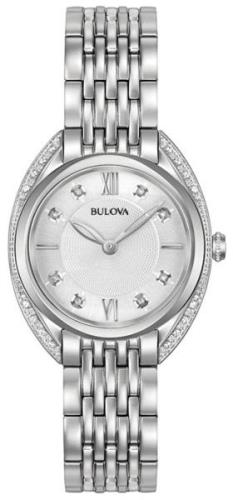 Bulova Damklocka 96R212 Silverfärgad/Stål Ø30 mm