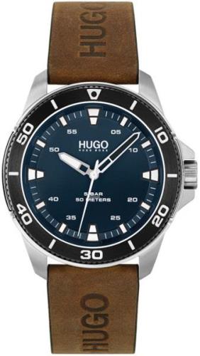 Hugo Boss Herrklocka 1530220 Street Diver Blå/Läder Ø44 mm