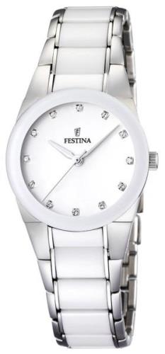 Festina Damklocka F16534-3 Dress Vit/Stål Ø30 mm