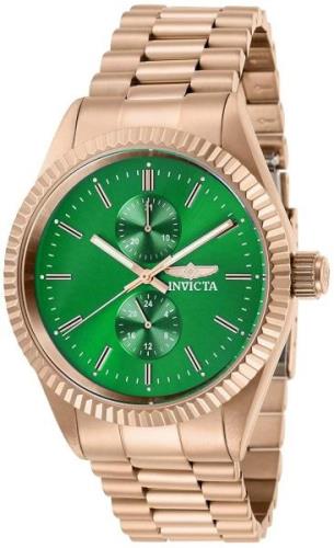 Invicta Herrklocka 29434 Specialty Grön/Roséguldstonat stål Ø43 mm