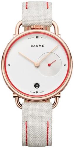 Baume & Mercier Damklocka MOA10602 Eco-Friendly Vit/Läder Ø35 mm