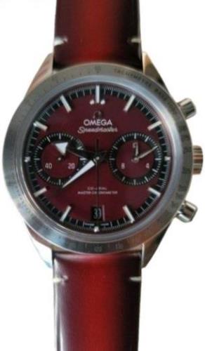 Omega Herrklocka 332.12.41.51.11.001 Speedmaster 57 Röd/Läder