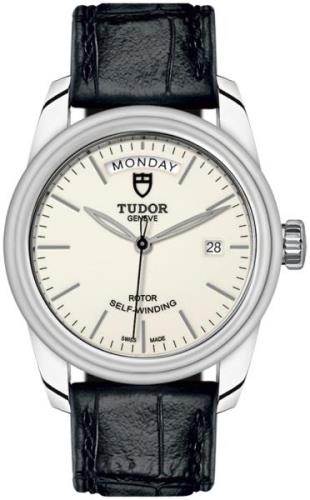 Tudor M56000-0176 Glamour Day-Date Vit/Läder Ø39 mm