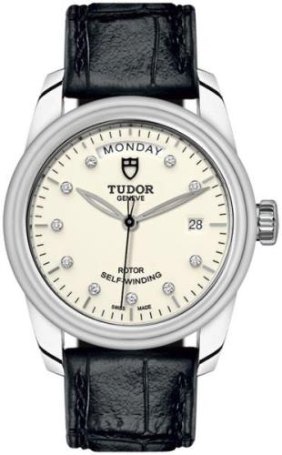 Tudor M56000-0184 Glamour Day-Date Vit/Läder Ø39 mm