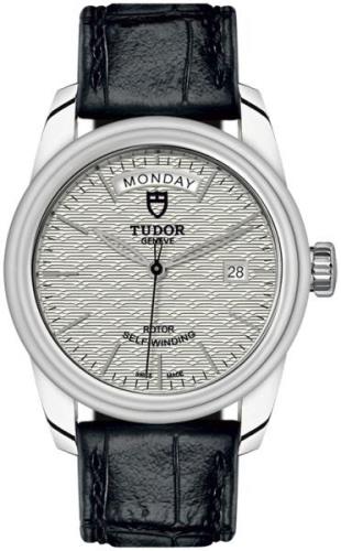 Tudor M56000-0043 Glamour Day-Date Silverfärgad/Läder Ø39 mm