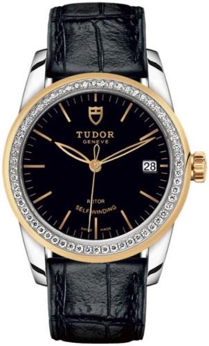 Tudor M55023-0045 Glamour Date Svart/Läder Ø36 mm