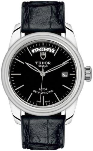 Tudor M56000-0023 Glamour Day-Date Svart/Läder Ø39 mm