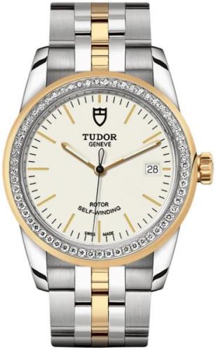 Tudor M55023-0081 Glamour Date Vit/Gulguldtonat stål Ø36 mm