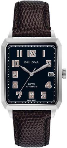 Bulova Herrklocka 96B332 Svart/Läder