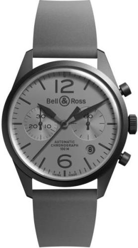 Bell & Ross Herrklocka BRV126-COMMANDO BR 126 Grå/Gummi Ø41 mm