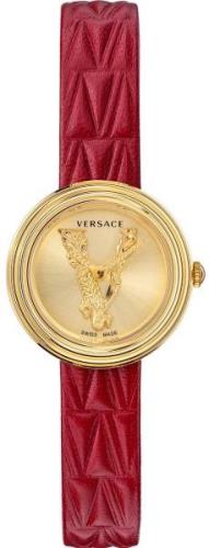 Versace Damklocka VET300521 V Virtus Guldtonad/Läder Ø28 mm