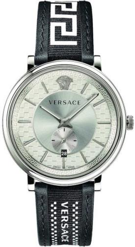 Versace Herrklocka VEBQ01219 V Circle Silverfärgad/Läder Ø42 mm