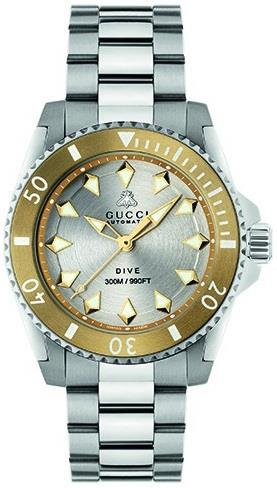 Gucci YA136357 Dive Silverfärgad/Stål Ø40 mm