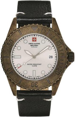 Swiss Alpine Military Herrklocka 7051.1582 Diver Vintage