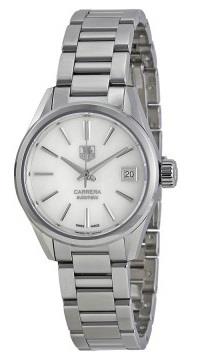 TAG Heuer Damklocka WAR2411.BA0776 Carrera Lady Vit/Stål Ø28 mm