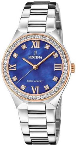 Festina Damklocka F20658-2 Petite Blå/Stål Ø35 mm