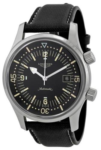 Longines Herrklocka L3.674.4.50.0 Heritage Svart/Läder Ø42 mm