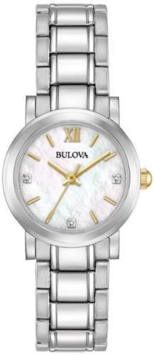 Bulova Damklocka 98P164 Diamond Vit/Stål Ø26 mm