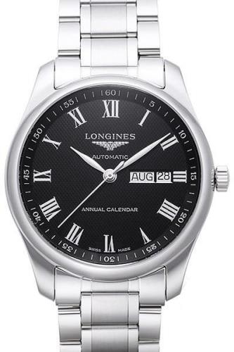 Longines Herrklocka L2.910.4.51.6 Master Svart/Stål Ø40 mm