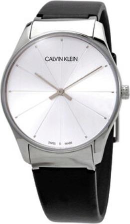 Calvin Klein K4D211C6 Classic Vit/Läder Ø38 mm