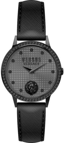 Versus by Versace Damklocka VSP572521 Strandbank Crystals Grå/Läder