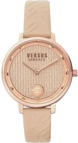 Versus by Versace Damklocka VSP1S1320 La Villette Guldtonad/Läder