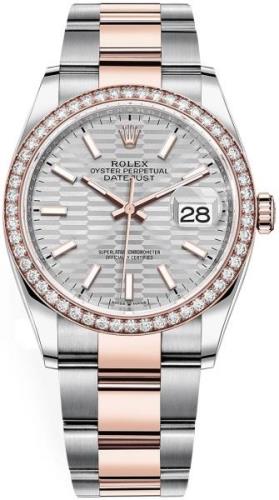 Rolex Damklocka 126281RBR-0022 Datejust 36 Silverfärgad/18 karat