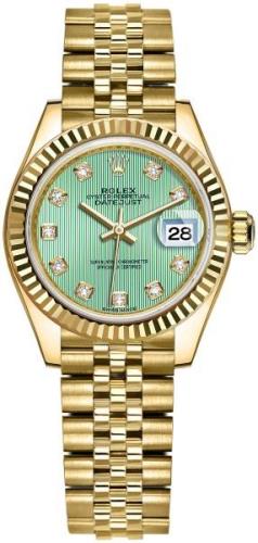 Rolex Damklocka 279178-0027 Lady-Datejust 28 Grön/18 karat gult guld