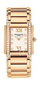 Patek Philippe Damklocka 4910/11R/011 Twenty~4 Vit/18 karat roséguld