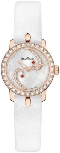 Blancpain Damklocka 0063A-2954-63A Ladybird Ultraplate Vit/Läder