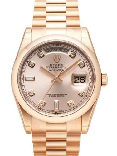 Rolex Herrklocka 118205F-0023 Day-Date 36 Rosa/18 karat roséguld