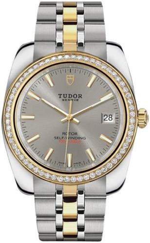 Tudor 21023-0005 Classic Date Silverfärgad/Gulguldtonat stål Ø38 mm