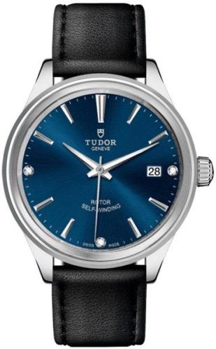 Tudor 12500-0014 Style Blå/Läder Ø38 mm