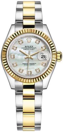 Rolex Damklocka 279173-0014 Lady-Datejust 28 Vit/18 karat gult guld