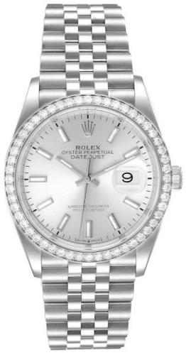 Rolex Damklocka 126284RBR-0005 Datejust 36 Silverfärgad/Stål Ø36 mm