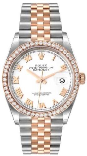 Rolex Damklocka 126281RBR-0003 Datejust 36 Vit/18 karat roséguld