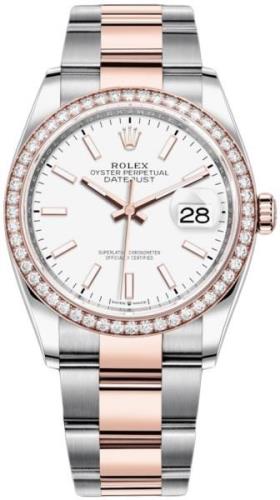 Rolex Damklocka 126281RBR-0006 Datejust 36 Vit/18 karat roséguld