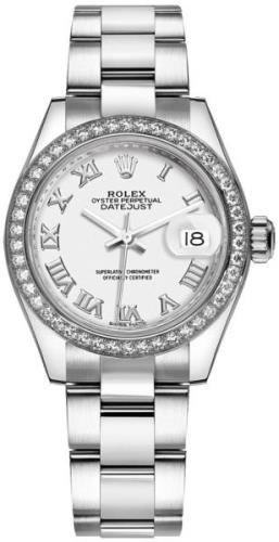 Rolex Damklocka 279384RBR-0020 Lady-Datejust 28 Vit/Stål Ø28 mm