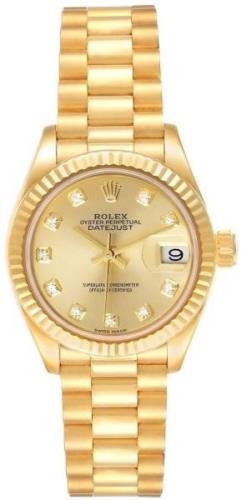 Rolex Damklocka 279178-0017 Lady-Datejust 28 Gulguldstonad/18 karat