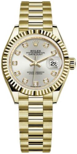 Rolex Damklocka 279178-0015 Lady-Datejust 28 Silverfärgad/18 karat