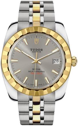 Tudor 21013-0001 Classic Date Silverfärgad/Gulguldtonat stål Ø38 mm