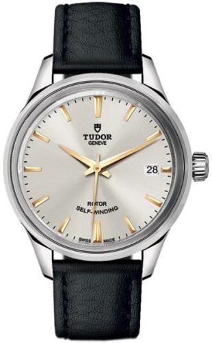 Tudor 12300-0018 Style Silverfärgad/Läder Ø34 mm