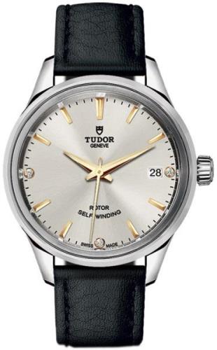 Tudor 12300-0020 Style Silverfärgad/Läder Ø34 mm
