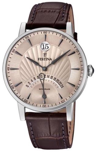 Festina Herrklocka F16984-2 Beige/Läder Ø41 mm