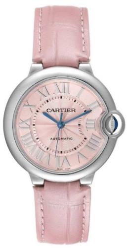 Cartier Damklocka WSBB0007 Ballon Blue Rosa/Läder Ø36 mm