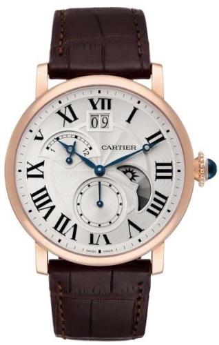 Cartier Herrklocka W1556240 Rotonde de Silverfärgad/Läder Ø42 mm